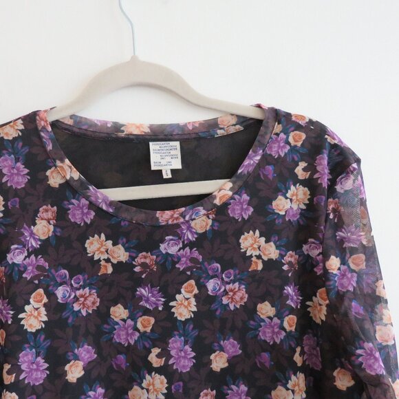 Floral Maxi Dress with Sheer Overlay - Picture 6 of 16